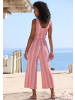 LASCANA Culotte-Overall in koralle-weiß gestreift