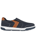 VAN HILL Slip Ons Benjamin in Dunkelblau Hellbraun