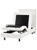 Beliani Einzelbett CASTELLAN in Weiß/Schwarz - (W) 90 x (H) 120 x (L) 216 cm