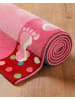 Wecon Home Teppich "Roundly hands & Feet" in Pink/Rot/Blau/Weiss
