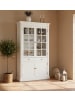 ebuy24 Vitrinenschrank Amaretta Weiß 110 x 45 cm