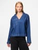 Pieces Oberteil mit langen Ärmeln in Medium Blue Denim
