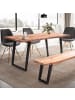 KADIMA DESIGN Esstisch Massiv, Familientisch Industrial Design, Baumkante