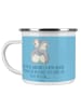 Mr. & Mrs. Panda Camping Emaille Tasse 9. Hochzeitstag Keramikho... in Sky Blue