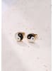 Hey Happiness Vergold. Ohrstecker Yin Yang Edelstahl in Gold - (D) 0,8 cm