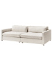 Beliani 3-Sitzer Sofa VINSTRA in Weiß/Braun - (W) 250 x (H) 80 x (L) 125 cm