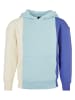 Urban Classics Kapuzenpullover in whitesand/oceanblue/purpleday