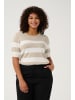KAFFE curve Strickpullover KClizzy Regular fit in Chalk/Feather Grey Bold Stripe