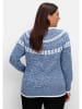 sheego Norwegerpullover in jeansblau