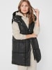 ONLY Lange Puffer Weste Wattierte Stepp Jacke ohne Ärmel Kapuze ONLDEMY in Schwarz