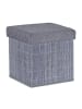 relaxdays Sitzhocker in Grau - (B)35 x (H)36 x (T)35 cm