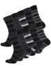 Vincent Creation® Casual Socken "STRIPES" 10 Paar in Schwarz/Grau