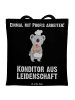 Mr. & Mrs. Panda Tote Bag Konditor Leidenschaft mit Spruch in Schwarz