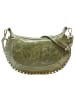 Florence Florence Schultertasche, Umhängetasche Leder grün ca. 32cm