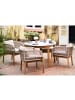 home24 Loungesessel Terracina 2er-Set in Beige / Braun