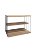 CALICOSY Nachttisch LIFON in Schwarz/Holz - (W) 50  x (H) 33  x (L) 40  cm