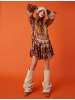 KOTON Kleid in Orange Gemustert