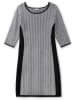 sheego Strickkleid in schwarz-weiß