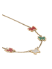 myMo Women Chain Necklace in Gold Multicolor