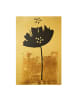 WALLART Leinwandbild Gold - Goldene Mohn Blume in Gold