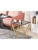 Beliani Beistelltisch MALIBU in Schwarz/Gold - (W) 50 x (H) 50 x (L) 50 cm