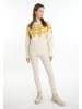 Albee Women Strick Pullover in Creme Mehrfarbig