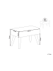 Beliani Hocker TAKOMA II in Grau/Braun - (W) 50 x (H) 34 x (L) 30 cm
