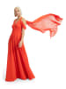 Vera Mont Abendkleid mit V-Ausschnitt in Flame Mandarin