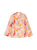 Joella Women Plus Size Blouse in ORANGE PRINTED