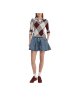 Tommy Hilfiger Blau Recycelte Baumwolle Minirock