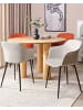 Beliani 2er-Set Esszimmerstuhl ELIM in Beige/Schwarz