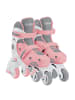 GLOBBER LEARNING SKATES 2in1 verstellbare Rollschuhe und Inlineskates in rosa, Gr. 26-29