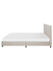 Beliani Doppelbett ALBI in Beige/Schwarz - (W) 170 x (H) 94 x (L) 211 cm