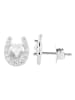 Adeliás Damen Ohrringe – Ohrstecker aus 925 Silber mit Zirkonia in silber