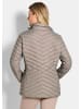 GOLDNER Kurzgröße:  Herbstjacke mit Daunen, Stehkragen in taupe