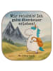 Mr. & Mrs. Panda Untersetzer Einhorn Bergsteiger Design mit Spruch in Weiß