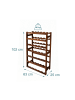 relaxdays Weinregal in Dunkelbraun - (B)63 x (H)102 x (T)25 cm