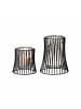 Ritzenhoff & Breker 2er Set Windlichter-Set Nero schwarz-transparent in schwarz-transparent