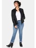 sheego Leder-Jacke in schwarz