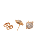 faina Women Stud Earrings in Rose Gold