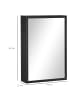 Kleankin Spiegelschrank-40L x 12B x 60H cm-Schwarz