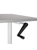 Beliani Höhenverstellbarer Schreibtisch DESTINAS in Grau/Weiß