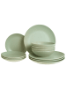 Beliani 18-tlg Tafelservice VIVANI in Grün