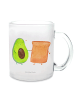 Mr. & Mrs. Panda Tee Tasse Avocado Toast ohne Spruch in Transparent