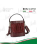 Toscanto Leder Umhängetasche Toscanto Tasche dunkelrot ca. 18cm
