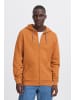 BLEND Kapuzensweatjacke BHLobal 20716777 ME mit Brust-Badge in Braun