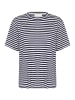 My Essential Wardrobe T-shirt LisaMW Loose fit in Dark Sapphire Blue Striped