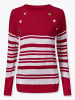 Sieh an! Langarm-Pullover in rot-weiß-geringelt