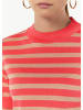 comma T-Shirt kurzarm in Beige-rot