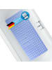 Flip Badewannenmatte hellblau 88x40cm  Transparent